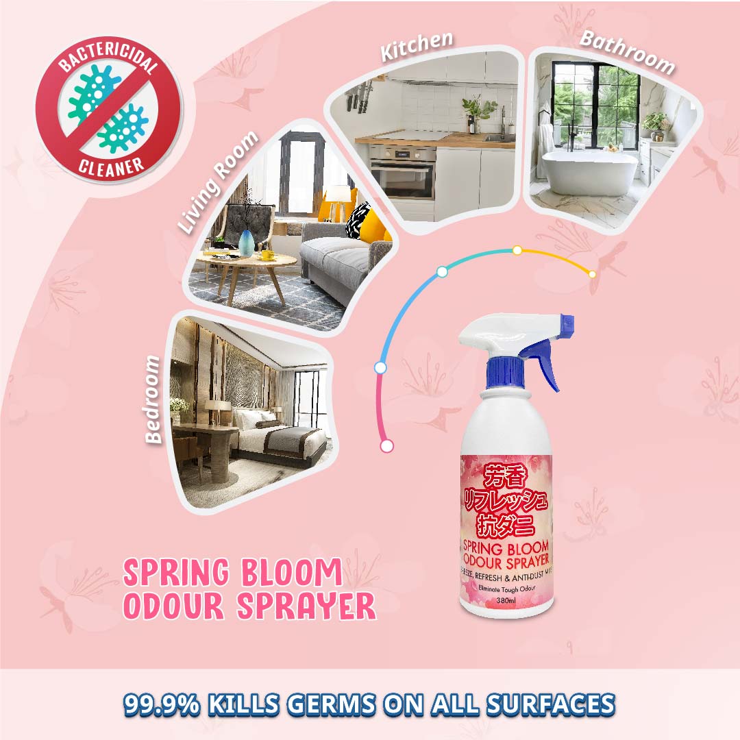 Spring Bloom Air Freshener Spray 380ML - Germ Kill & Fabric Freshener