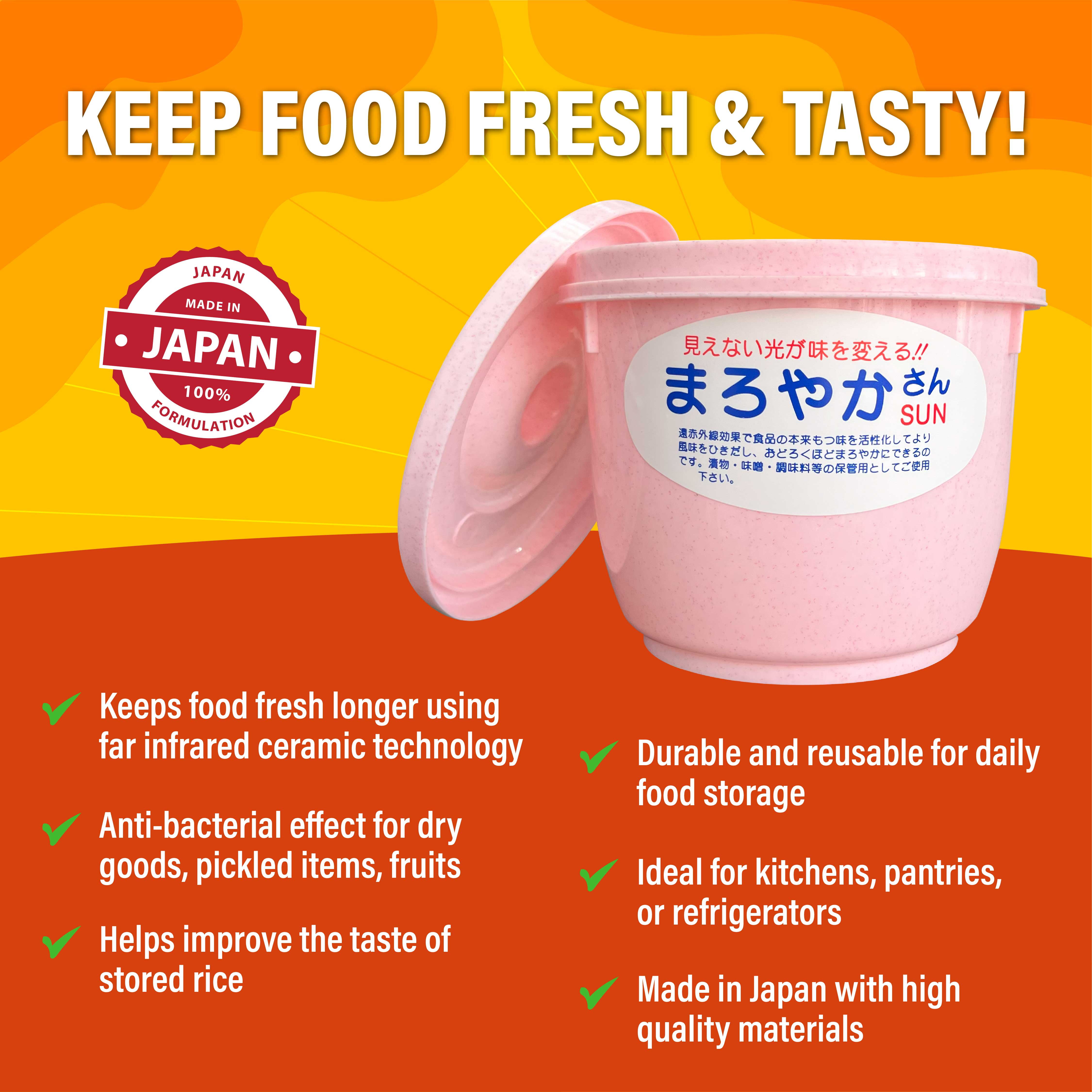 Maroyaka-San Food Storage Container – Anti-Bacterial & Fresh-Keeping